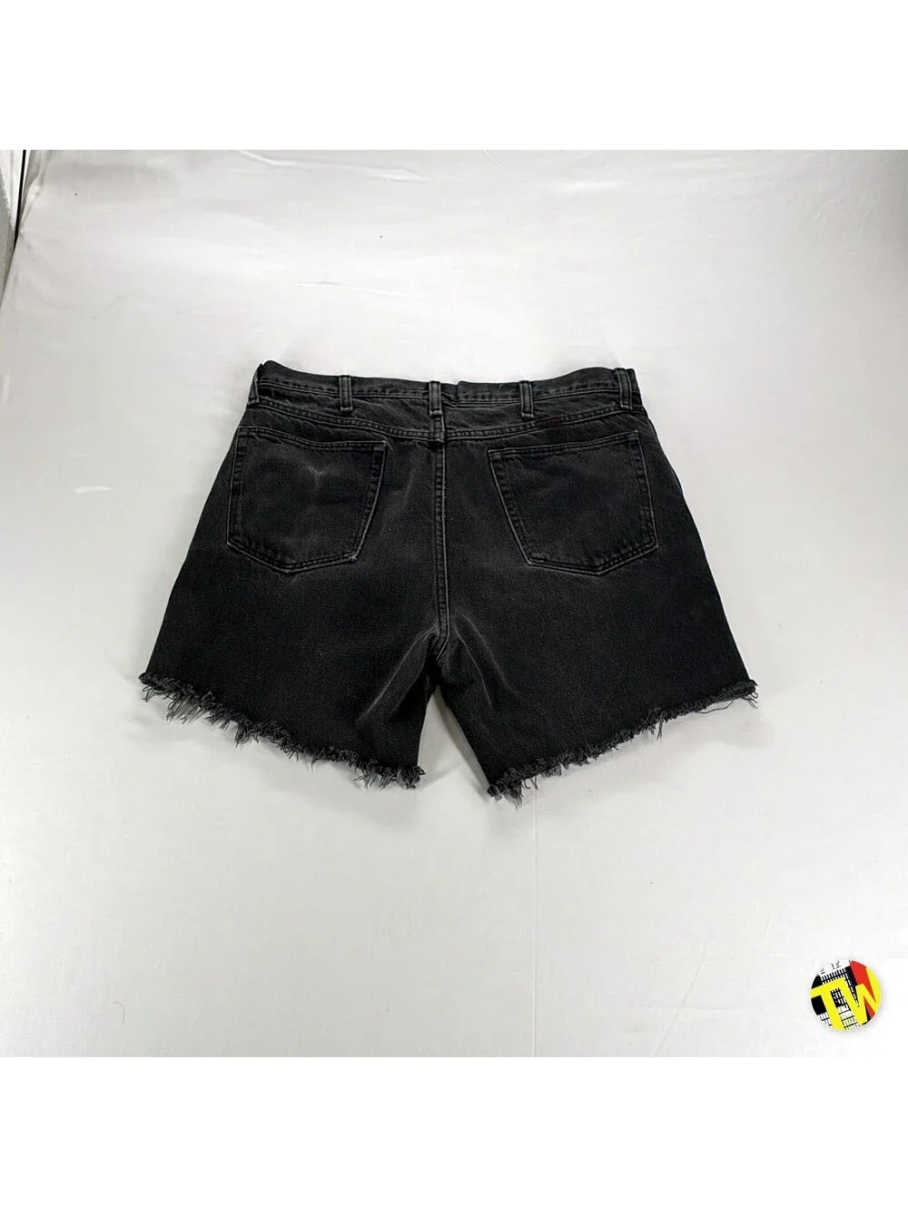 Vintage 80s 90s Rustler Cut Off Jean Shorts Faded Black